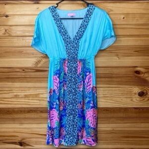 Lilly Pulitzer Meg Dress Islamorada Shorely Blue Xs